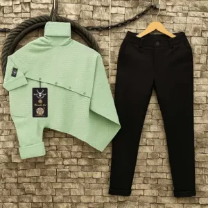 Men Cotton Blend Kurta Pyjama Set