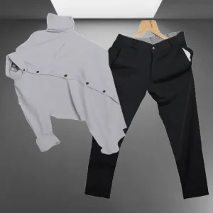 Men Cotton Blend Kurta Pyjama Set