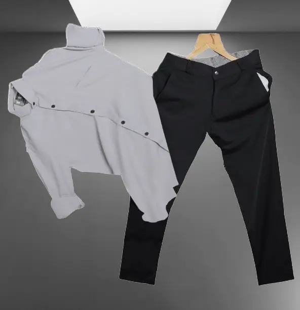 Men Cotton Blend Kurta Pyjama Set