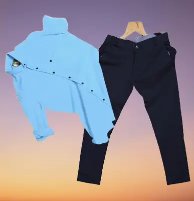 Men Cotton Blend Kurta Pyjama Set